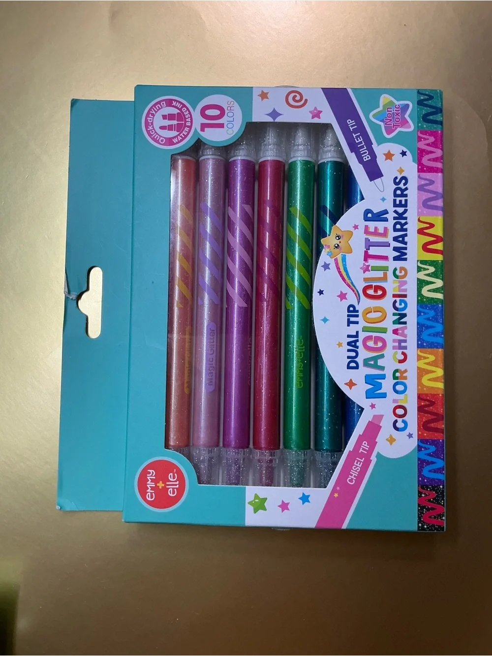Dual Tip Magic Glitter Color Changing Markers Many Assorted Colors